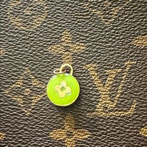 Beautiful green and gold Upcycled Louis Vuitton skittle charm